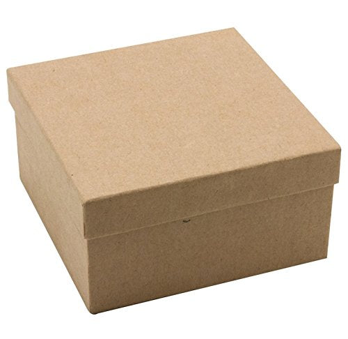 TheDisplayGuys 25 Cardboard Gift Jewelry Boxes w/Paddings #34-3.9x3.9x2 - color: Kraft Brown
