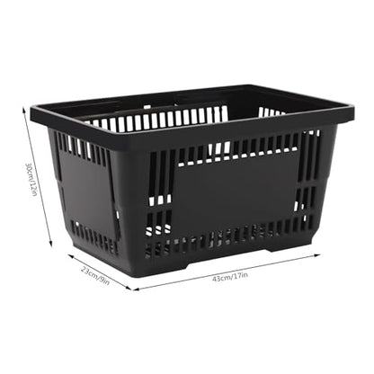 Shopping Basket 12-Pack 21L Black PP Durable Storage