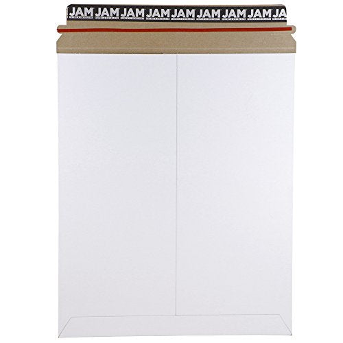 JAM PAPER Stay-Flat Photo Mailer Envelopes with Peel & Seal Closure - 11 x 13 1/2 - White - Sold Individually - color: White, size: Sold Individually
