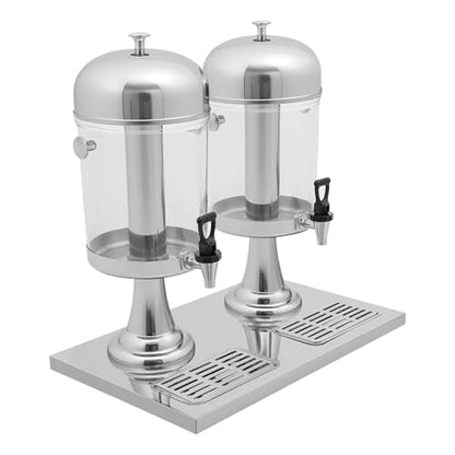4.22 Gallon Beverage Dispenser with Stand and Ice Core, Commercial Cold Beverage Container with Spigot Drink Jug Stainless Steel Drink Dispensers for Parties Bars Restaurants - size: 16L/4.22Gal— Double Barrel