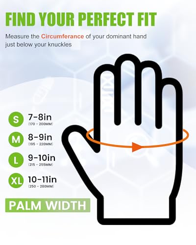 TREEGO Black Disposable Nitrile Gloves, 6 Mil, X-Large, 100 Count - color: Black 100, size: X-Large