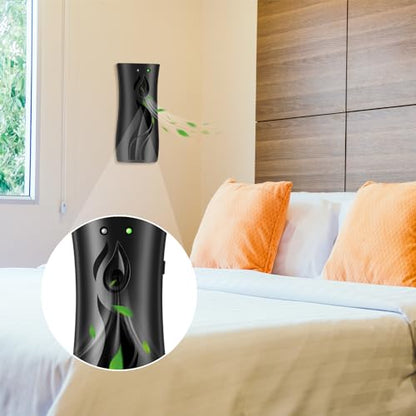Threlaco 2 Pcs Automatic Air Freshener Spray Dispenser, 6.2 oz,Black - color: Black