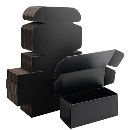 7x3x3 inch Black Shipping Boxes for Small Business- Set of 25 - color: Black, size: 7x3x3 Inch