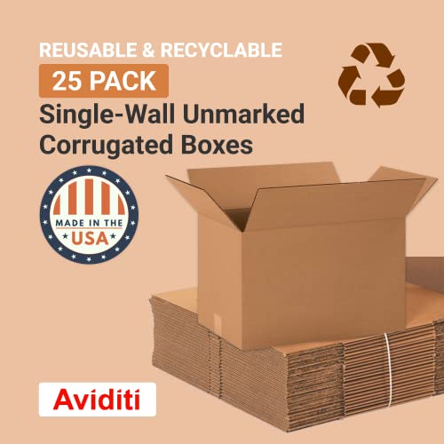 BOX USA Shipping Boxes Long 20L x 12W x 12H 20-Pack - Corrugated Cardboard Box for Moving, Mailing, Packing, Packaging and Storage - style: Standard Corrugated