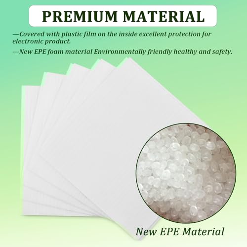 50 Pack Foam Pouches 10x12in, Cushion Foam Wrap for Moving - size: 10x12 inch