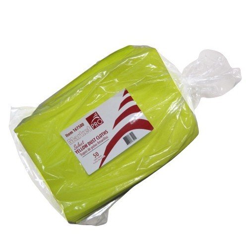 MarketPro Duster Wiper Yellow, 24" Length x 24" Width | 50/Pack