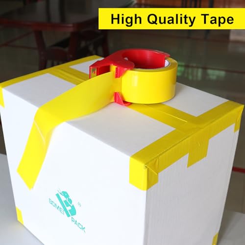 BOMEI PACK Yellow Packing Tape, 6 Rolls of Heavy Duty Packaging Tape for Shipping Packaging Moving Sealing, 2.5mil Thick, 1.88 inches Wide, 60 Yards Per Roll, 360 Total Yards - color: yellow