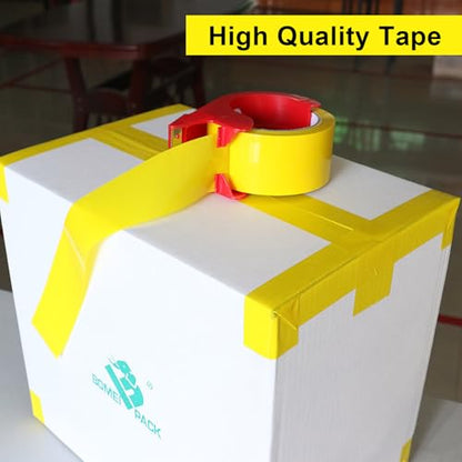 BOMEI PACK Yellow Packing Tape, 6 Rolls of Heavy Duty Packaging Tape for Shipping Packaging Moving Sealing, 2.5mil Thick, 1.88 inches Wide, 60 Yards Per Roll, 360 Total Yards - color: yellow