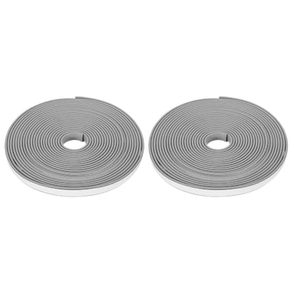 2PCS Smoke Fire Seal Strip 19.7 Feet 10mm/0.39"Wx2mm/0.08"T Grey - color: Gray, size: 19.7 FT x 10mm / 0.39" W x 2mm / 0.08" T