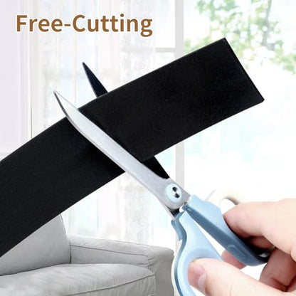 ZOMPAGO Single Sided Foam Weather Stripping Seal Tape Black,0.8in x 16.4FT - color: Black, size: 0.8in x 16.4FT