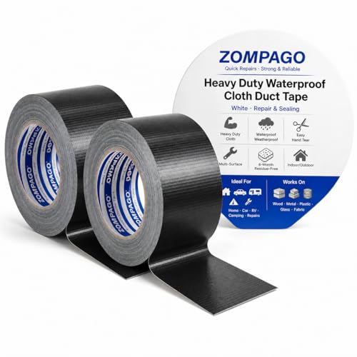 ZOMPAGO Weather Stripping Tape Door Window Seal 2 Roll,1.8 in x 33 FT,Black - size: 2 Roll, 1.8 in x 33 FT, Black