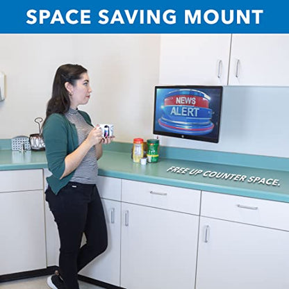 Mount-It! Compact Folding Ceiling TV Mount | Flip Down and Under Cabinet TV Bracket for Small Screens Up to 24 Inches | 90° Tilt and 360° Swivel | VESA 50x50, 75x75, 100x100 | Max 18 lbs