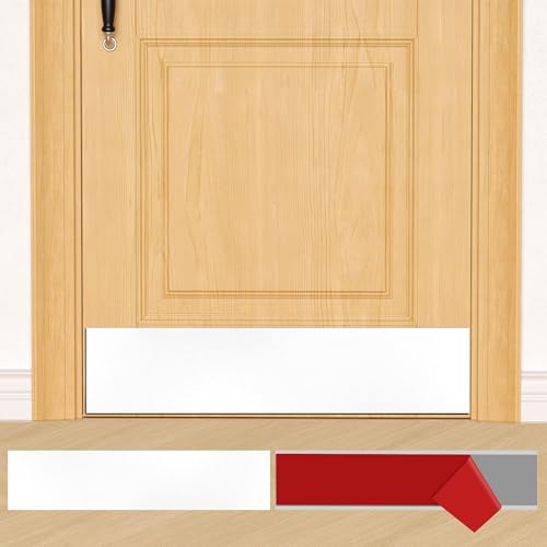 2 PCS 8" x 36" Self Adhesive White Door Kick Plate for 38" Door Bottom - color: Ivory White, size: 8"*36"