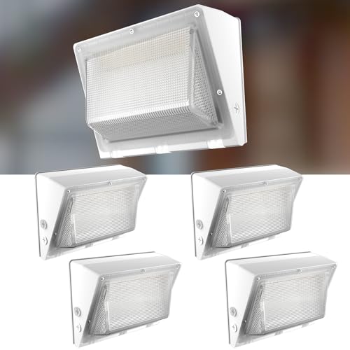 Lightdot 4Pack 200W LED Wall Pack Exterior Light, Dusk-to-Dawn,ETL-White - color: 200W-White｜4P