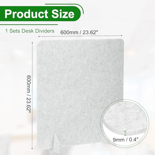 PATIKIL Desk Dividers 24" x 24",with 2Pcs Support Feet, Light Gray Style A - color: Light Gray Style a, size: 24" x 24"