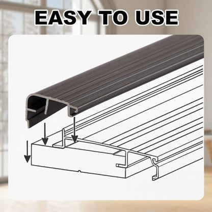 4 Pcs 36" L Fixed Vinyl Sill Threshold Cap 1-1/4 Inches High, Dark Brown - color: Dark Brown, size: 1-1/4,36 Inch