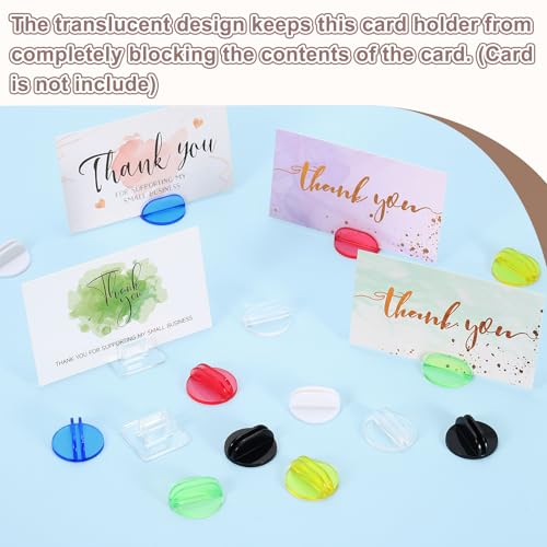 PATIKIL Mini Card Stands (2mm /0.08" Transparent) (25Pcs) Plastic Round - color: Transparent