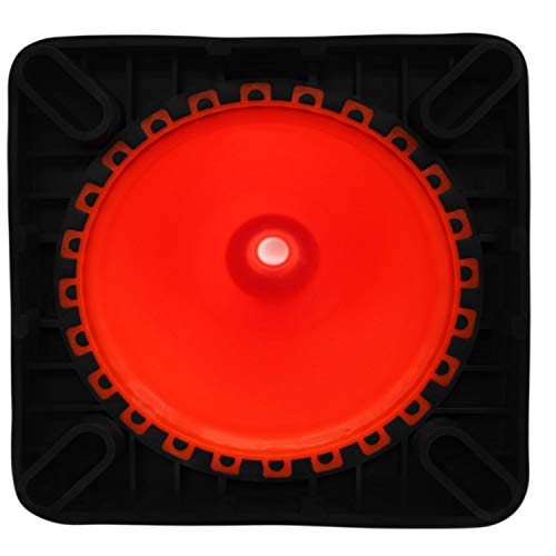 (Set of 16) 28" RK Orange Safety Traffic PVC Cones, Black Base with One Reflective Collar - size: 16 Cones