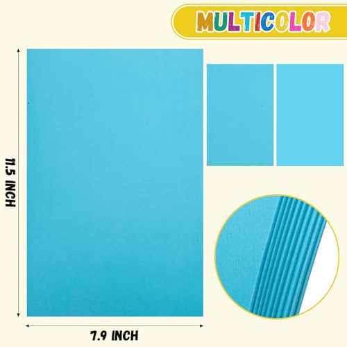 10 Pack Eva Foam Sheets Craft 8 x 12 inch (Blue) - color: Blue
