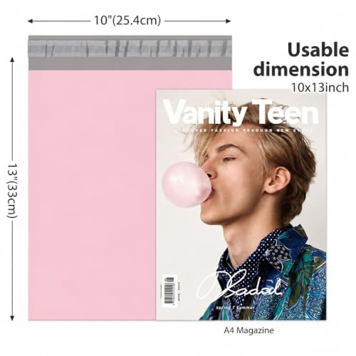 Fuxury 10x13" Poly Mailers 500 Pack Bulk,Shipping Bags for Clothing,Pink - color: Light Pink, size: 10x13" 500pcs