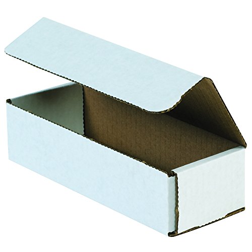 BOX USA Mailer Boxes Medium 12"L x 4"W x 2"H 50-Pack - Corrugated Cardboard Box for Shipping, Moving, Mailing, Packing, Packaging and Storage - size: 12x4x2" 50-Pack White
