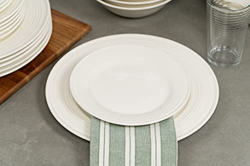 10 Strawberry Street Nova White Round 62-Piece Dinnerware Set, Service for 6 - color: White