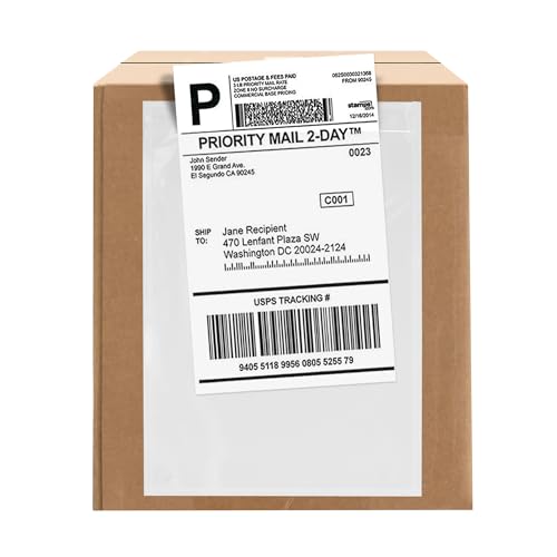 2000 Count 7" x 10" Shipping Label Envelopes, Clear Packing List Pouches with Self-Adhesive Back, Top Loading for Shipping Labels Sleeves, for Packing Slips, Labels Invoices & Paperwork. GPI - size: 7" X 10"