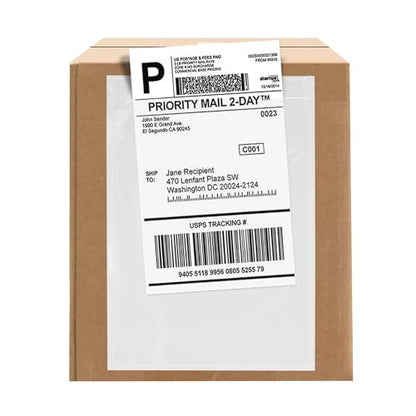 2000 Count 7" x 10" Shipping Label Envelopes, Clear Packing List Pouches with Self-Adhesive Back, Top Loading for Shipping Labels Sleeves, for Packing Slips, Labels Invoices & Paperwork. GPI - size: 7" X 10"