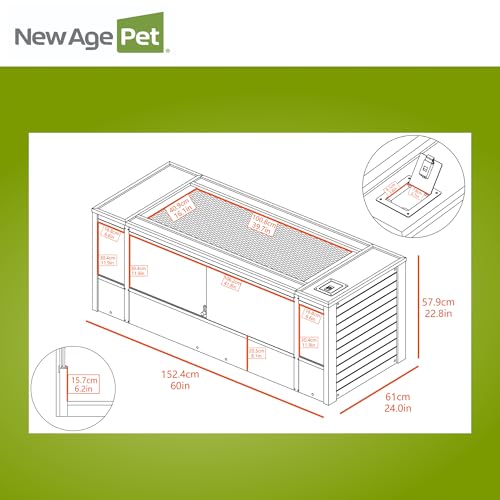 New Age Pet® ECOFLEX® 60" Mojave Reptile Enclosure, X-Large, Black - color: Black, size: Extra Large