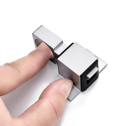 2 Packs Silver Spring Door Lock，Self-Closing Latches - color: Silver