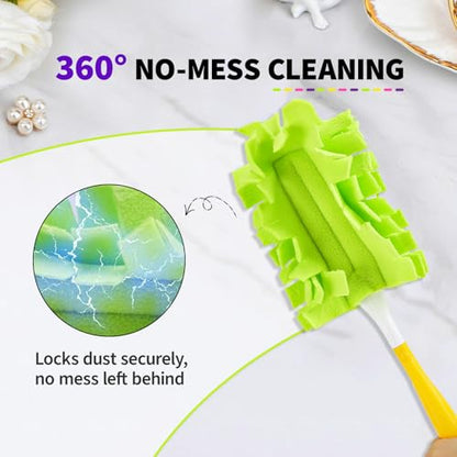 8 Pack Reusable Duster Pads Compatible with Swiffer Duster Refills
