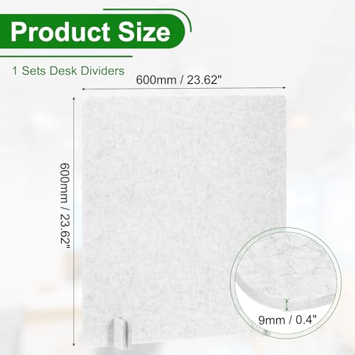 PATIKIL Desk Dividers 24" x 24",with 4Pcs Support Feet, Light Gray Style B - color: Light Gray Style B, size: 24" x 24"