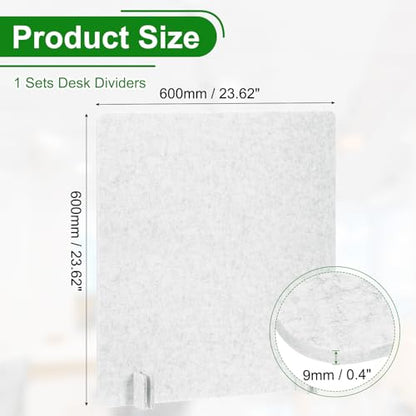 PATIKIL Desk Dividers 24" x 24",with 4Pcs Support Feet, Light Gray Style B - color: Light Gray Style B, size: 24" x 24"