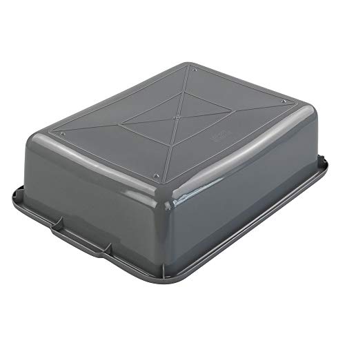 13 L Grey Commercial Bus Tote Box Set of 4, Bus Box Large Dish Bin - color: Grey, size: 13 L