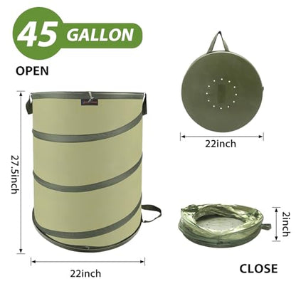 45 Gallon Collapsible Garden Bag Hard Bottom