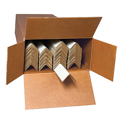 Aviditi Fibreboard Light Duty Edge Protectors, 3" x 3" x 30", Thickness .120", White, Use to Protect Corners of Boxes and Stabilize Shipments, Case of 80 - style: Light Duty .120