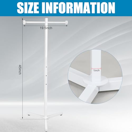 Blulu 45'' Adjustable Shopping Bag Rack Heavy Duty Bag Stand, 1 Pcs, White - color: White