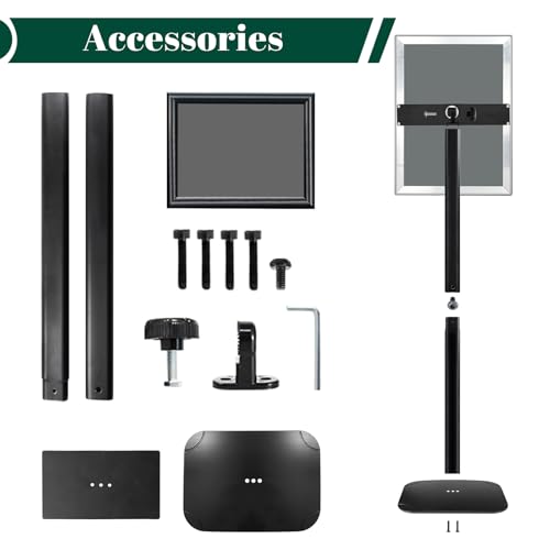 3 Pack Heavy Duty Pedestal Sign Holder 11 x 17" Floor Standing Sign Holder - color: Black, size: 11x17in-3p