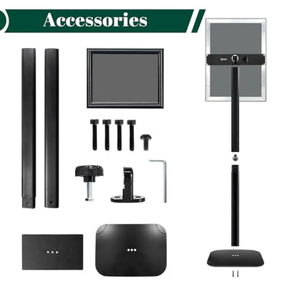 3 Pack Heavy Duty Pedestal Sign Holder 11 x 17" Floor Standing Sign Holder - color: Black, size: 11x17in-3p