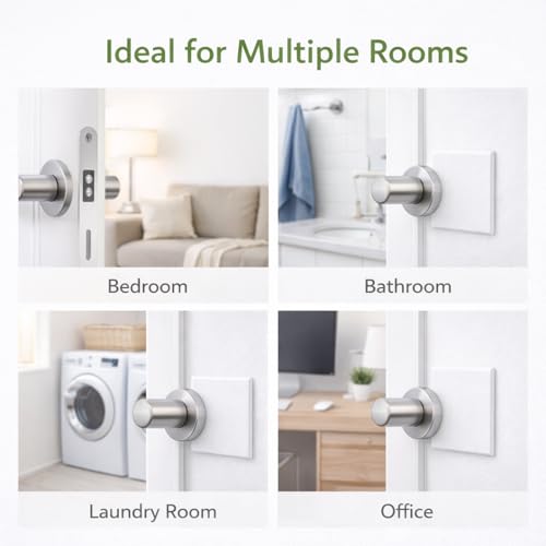 Wall Protector from Door Knob, 4" Square, White, 4 Pack