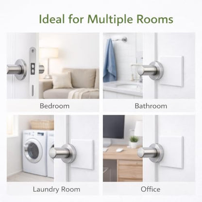 Wall Protector from Door Knob, 4" Square, White, 4 Pack