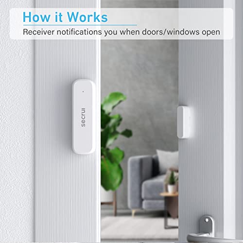 Door Chime When Door Opens, Door Opened Alarm for Home, 2-Sensor 1-Receiver - color: White, size: 1 Receiver+2 Sensor