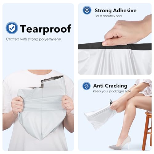 Fuxury 10x13" Poly Mailers 2000Pcs,Bulk Shipping Bags For Clothing,White - color: White, size: 10x13" 2000pcs