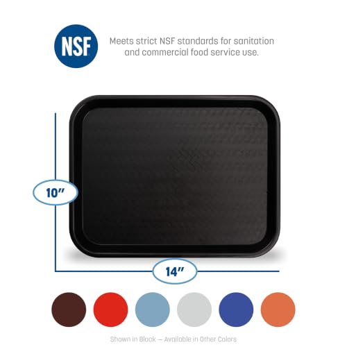 Carlisle Cafe Tray, Fast Food Restaurant Tray, 10 x 14, 1 Ct, Slate Blue - size: 0.6" x 0.5" x 0.2"
