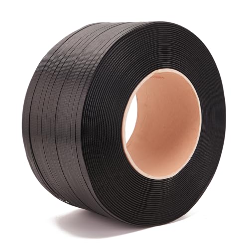 Poly Strap, Polypropylene(PP) Strapping Roll, 1/2" Width, 7000ft - color: 2000m black pp