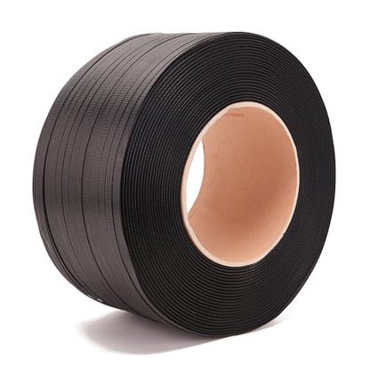 Poly Strap, Polypropylene(PP) Strapping Roll, 1/2" Width, 7000ft - color: 2000m black pp