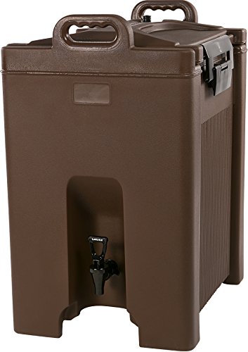 Carlisle FoodService Products Cateraide Insulated Beverage Dispenser with Handles for Catering, Kitchen, and Restaurants, Plastic, 10 Gallons, Brown - color: Brown, size: 10 Gallon Capacity