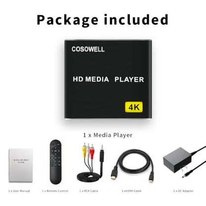 4K Ultra-HD USB and SD Media Player, 4K HDMI, Digital Signage