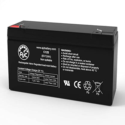 AJC Battery Compatible with Streamlight Litebox SL40 6V 12Ah Emergency Light Battery