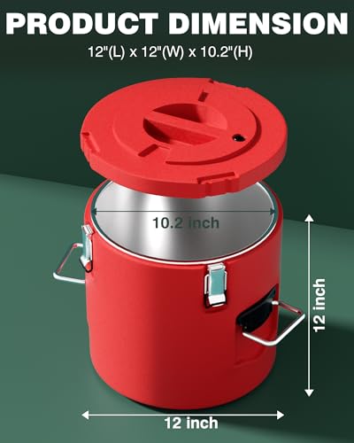 WantJoin Insulated Beverage Dispenser 4 Gallon, Stainless Steel Hot & Cold Drink Dispenser with Spigot Handles, Thermal Drink Container for Juice Tea Milk Catering Restaurant Parties - size: 4 Gallons